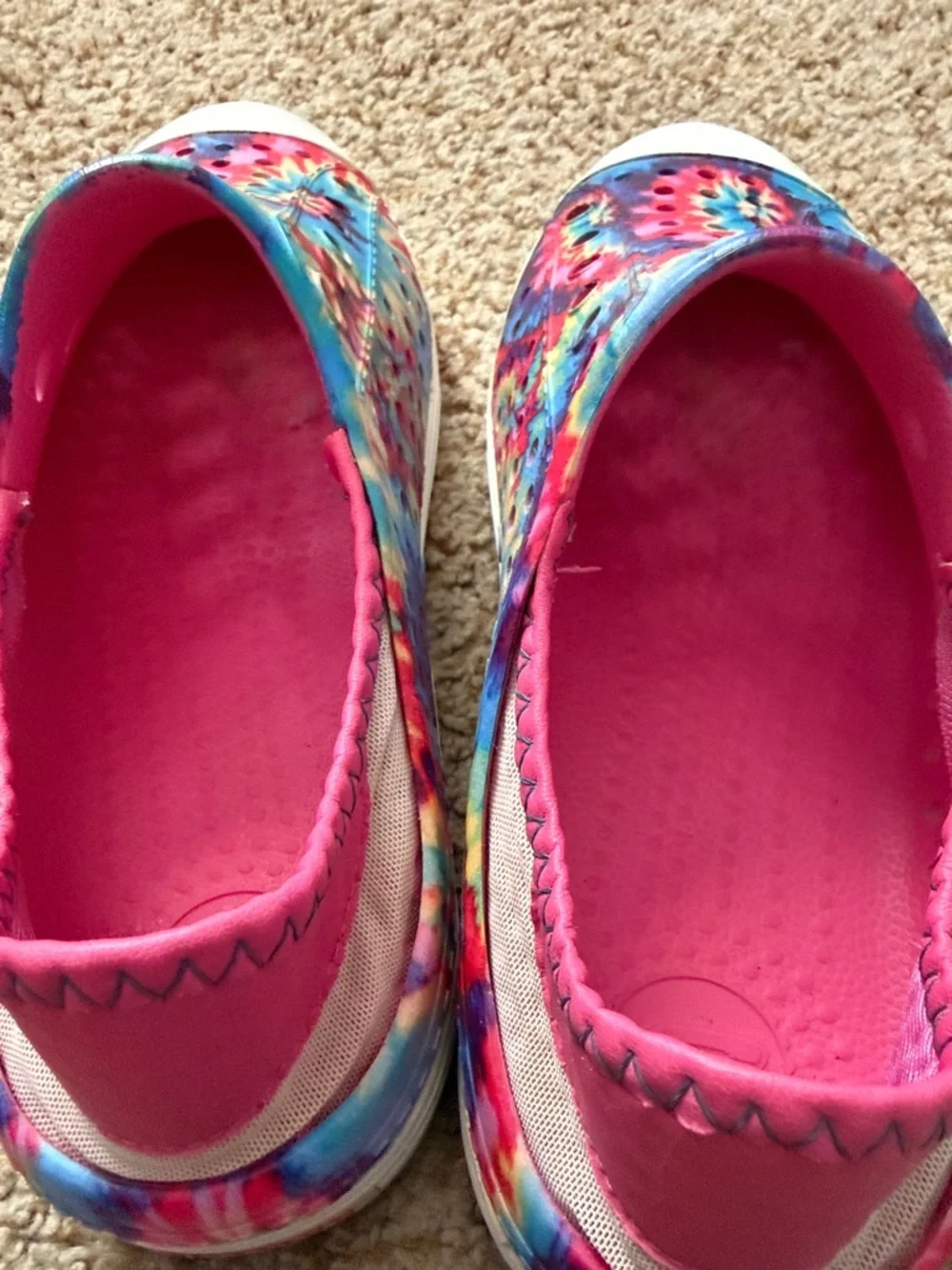 Skechers Kids Tie-Dye Slip-On Swim water shoes  - Pink/Blue/Yellow Multi